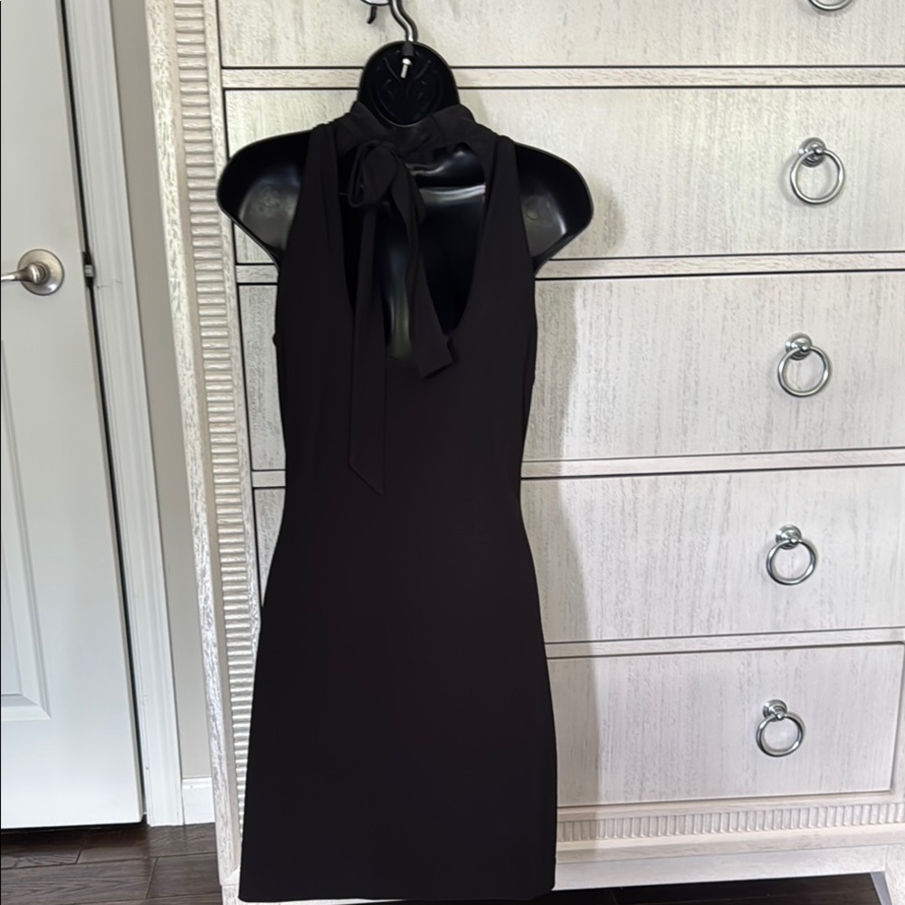 White House Black Market Pink and Black Halter Mini Dress - Picture 7 of 7